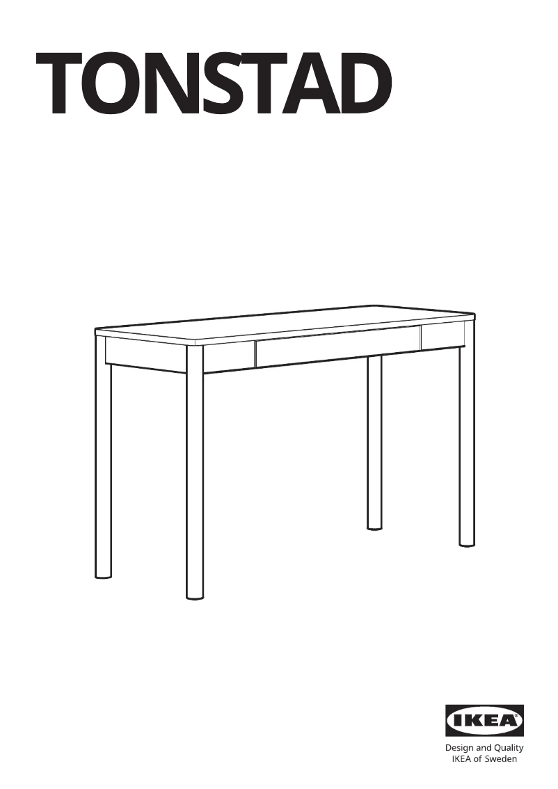 Page 1 de la notice Manuel utilisateur Ikea TONSTAD 205.382.07