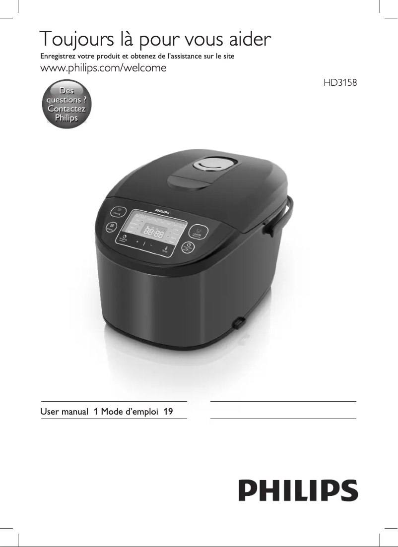 Página 1 del manual Manual de usuario Philips Avance Collection HD3158