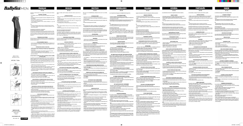 Page 1 of the manual User Manual BaByliss MT725E