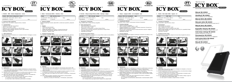 Page n°1 - Manuel utilisateur Icy Box IB-233U3-B