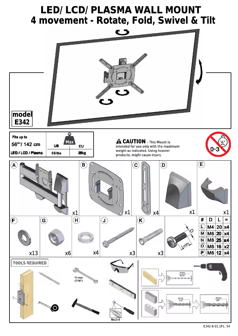 Image de la première page du manuel de l'appareil E342