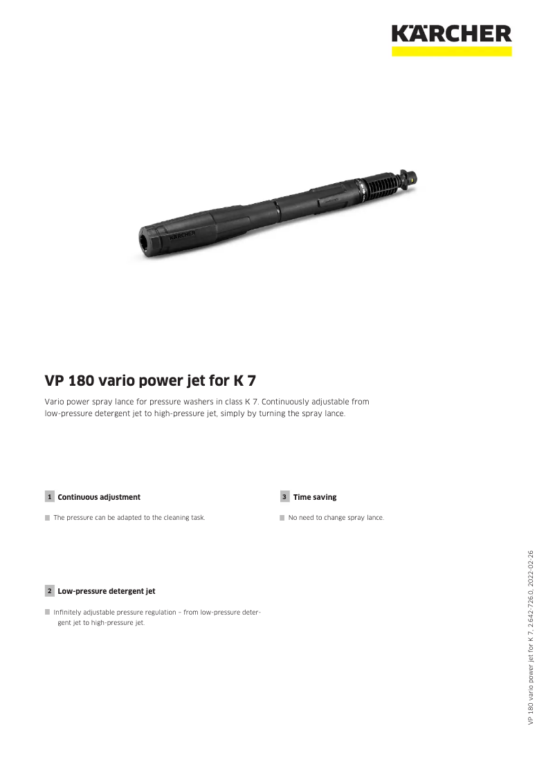 Page 1 de la notice Manuel utilisateur Kärcher VP 18