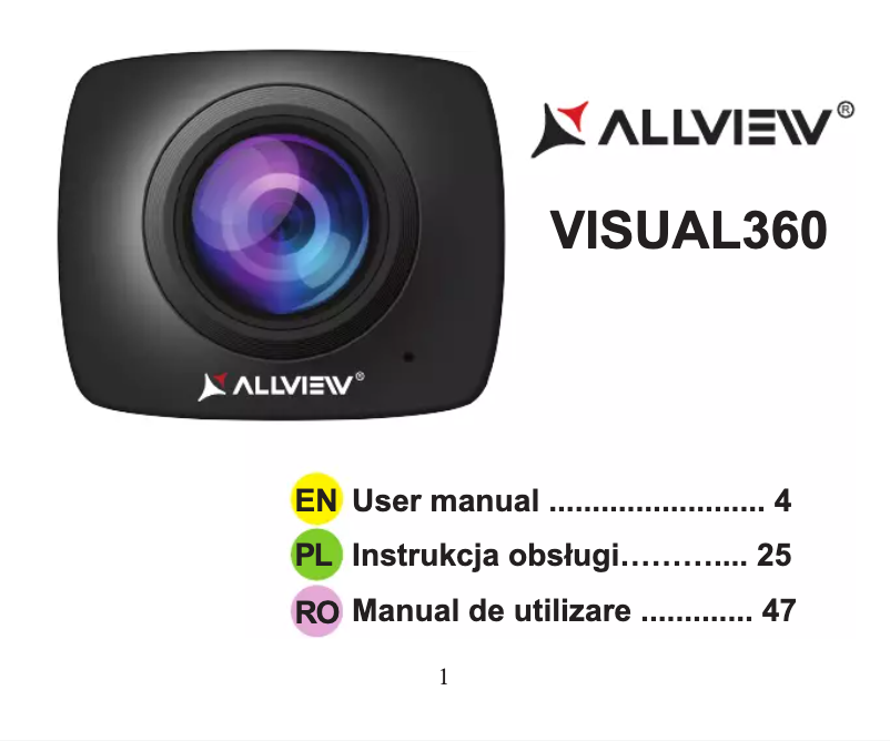 Page n°1 - Manuel utilisateur Allview Visual 360