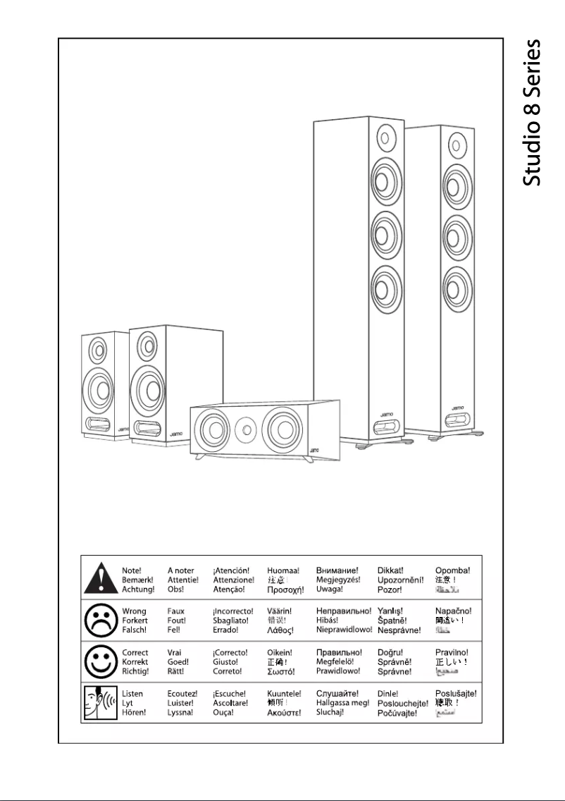 Page 1 de la notice Manuel utilisateur Jamo S 807 W PAR