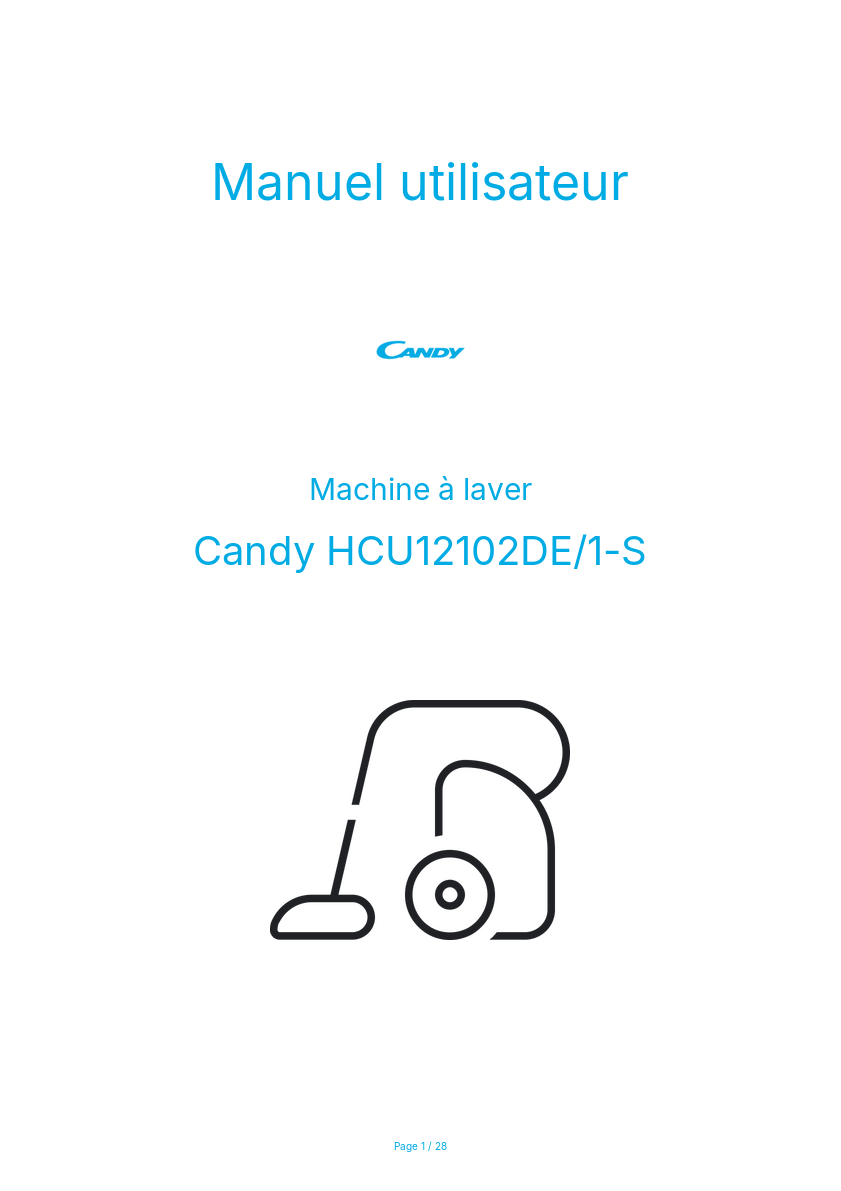 Image de la première page du manuel de l'appareil HCU12102DE/1-S