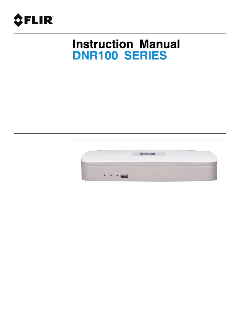 Page 1 de la notice Manuel utilisateur FLIR DN104P2E4