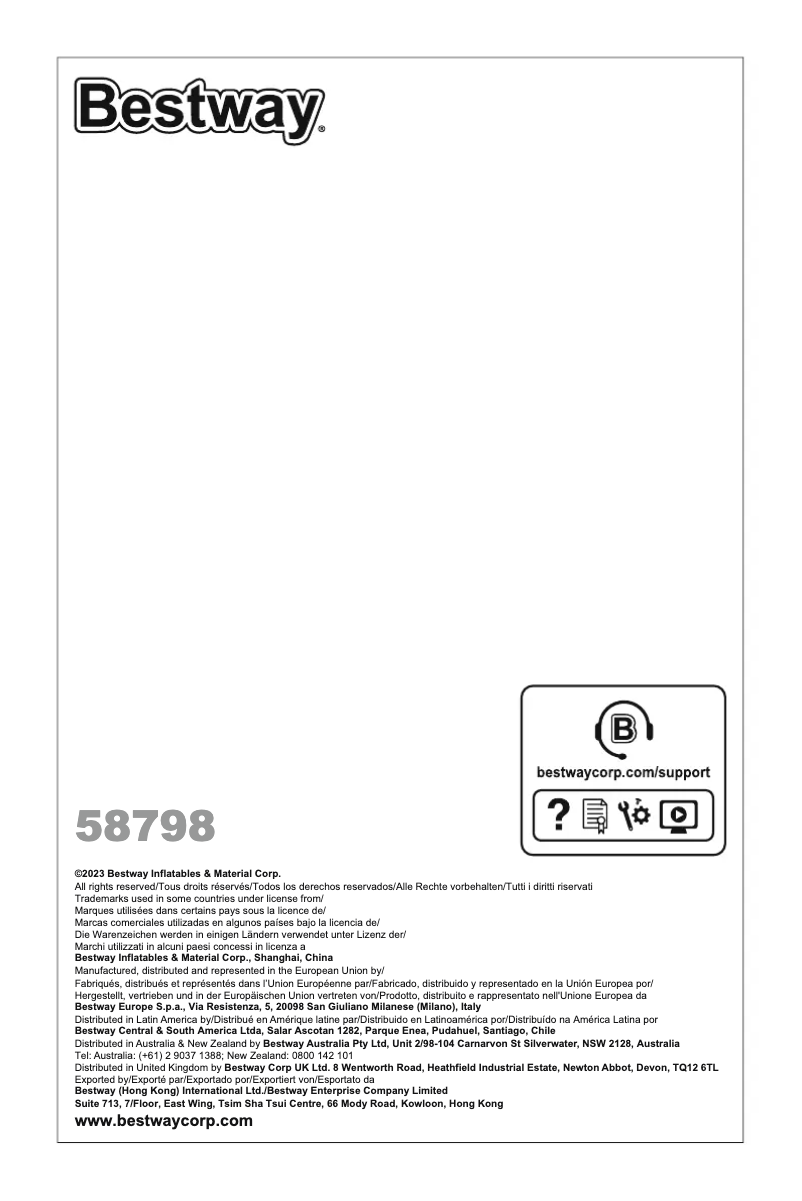 Page 1 de la notice Manuel utilisateur Bestway 561GD