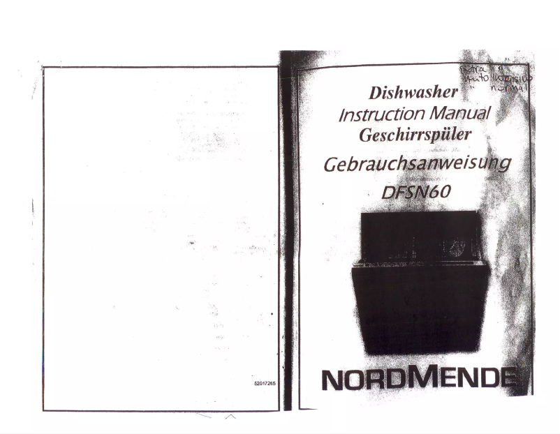 Image de la première page du manuel de l'appareil DFSN60