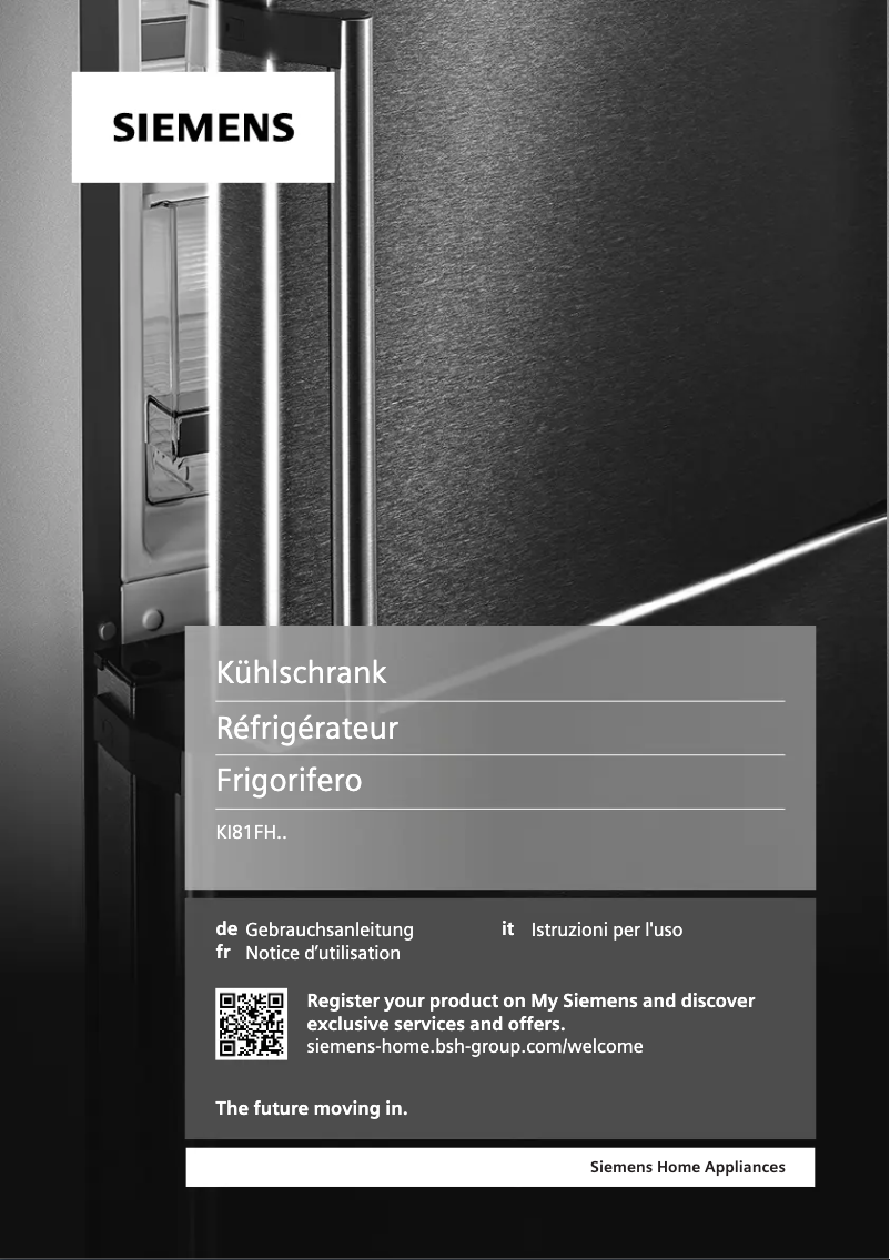 Page 1 de la notice Manuel utilisateur Siemens KI81FHDD0