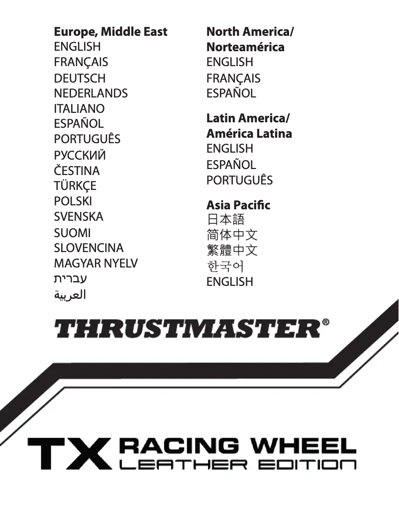 Page n°1 - Manuel utilisateur Thrustmaster TX Servo Base
