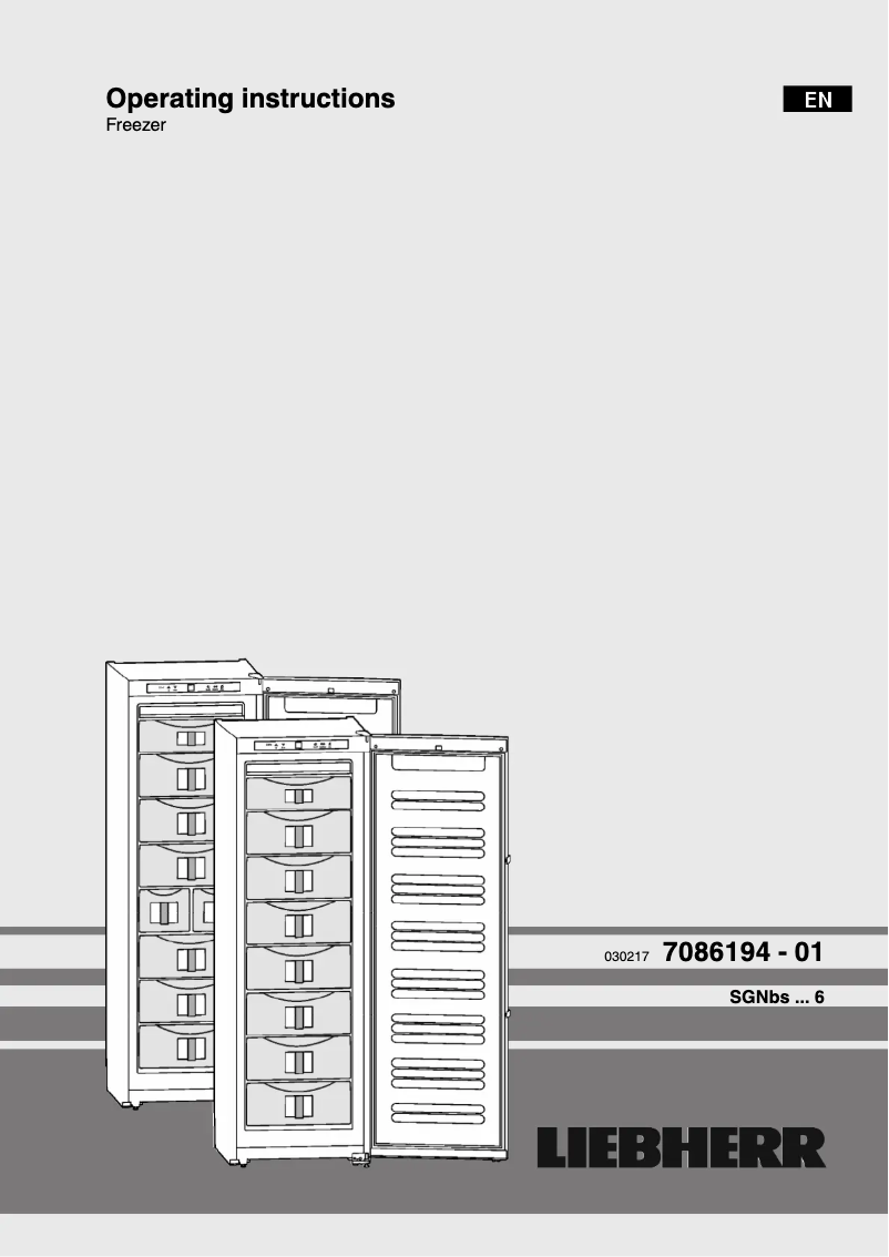 Page n°1 - Manuel utilisateur Liebherr SGNbs 3011