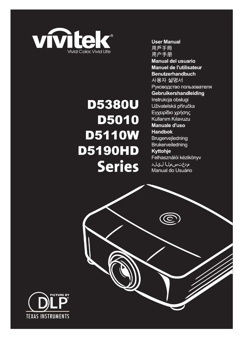 Page 1 de la notice Manuel utilisateur Vivitek D5010 - UDV