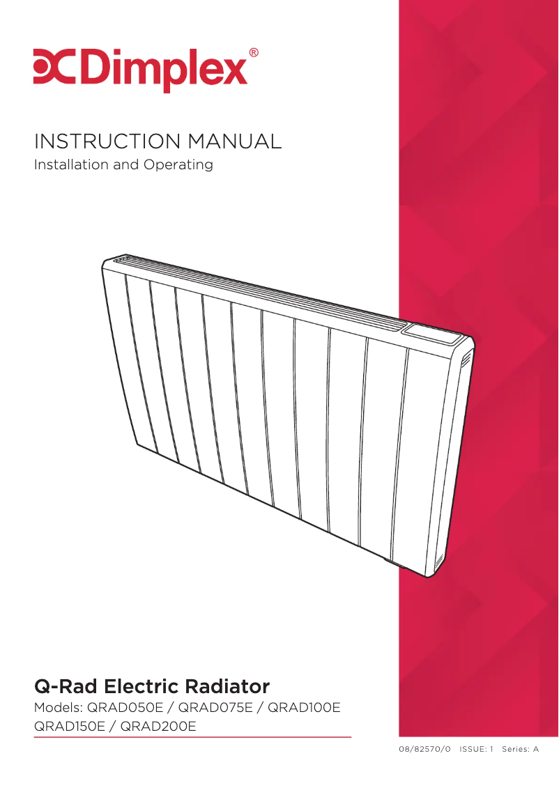 Page 1 de la notice Manuel utilisateur Dimplex QRAD100E