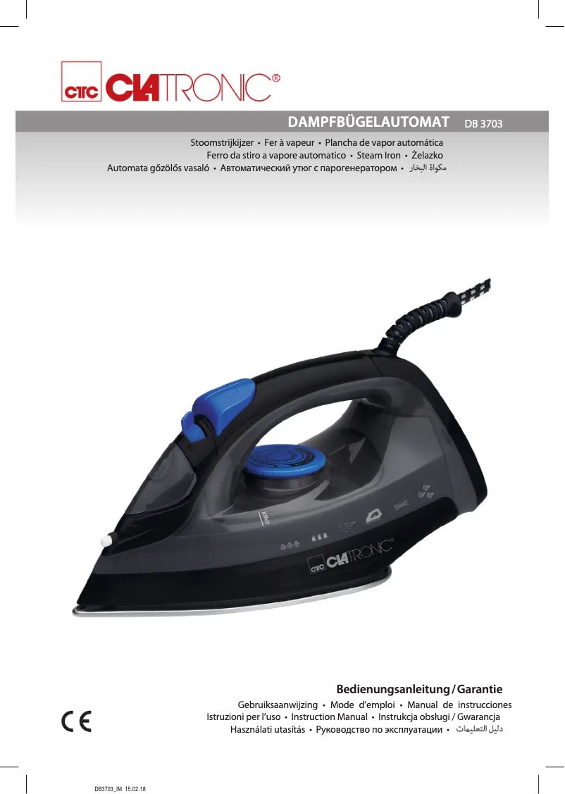 Page 1 de la notice Manuel utilisateur Clatronic DB 3703