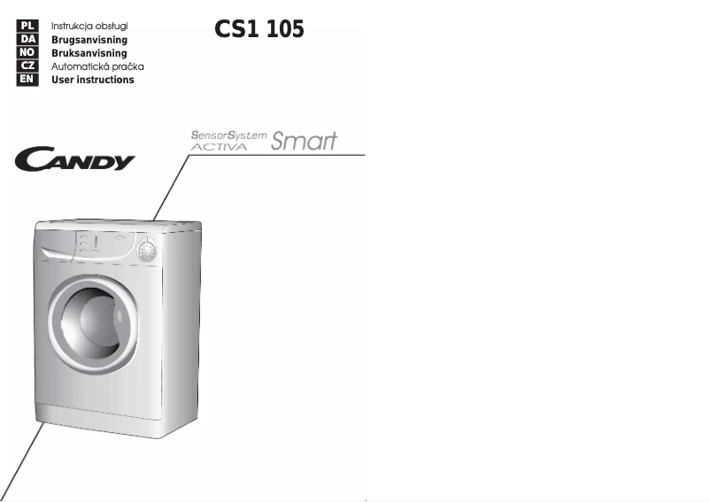 Page n°1 - Manuel utilisateur Candy CS1 105-16S