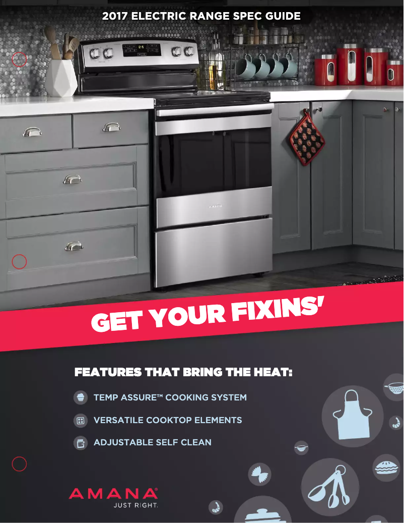 Page 1 de la notice Fiche technique Amana AER6303MFS