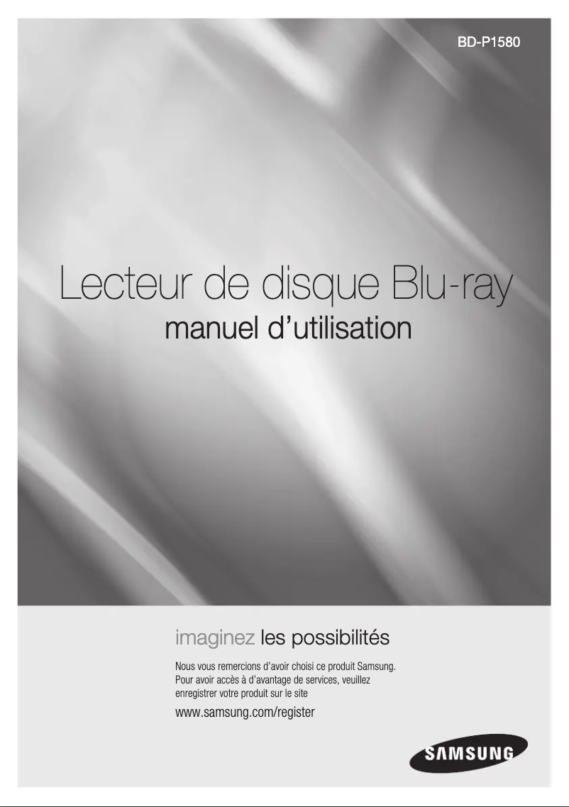 Page 1 de la notice Manuel utilisateur Samsung BD-P1580