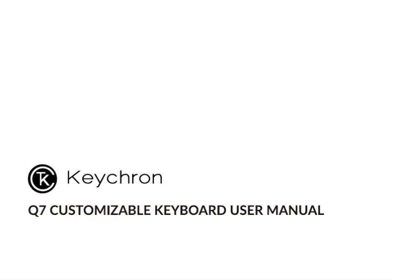 Page n°1 - Manuel utilisateur Keychron Q7