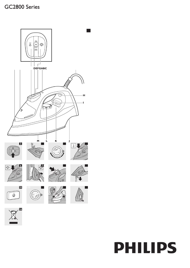 Page 1 de la notice Manuel utilisateur Philips GC2860