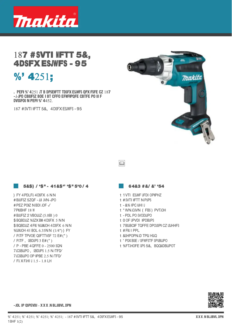 Image de la première page du manuel de l'appareil DFS251Z