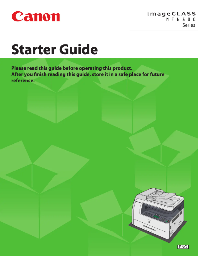 Page n°1 - Guide de démarrage rapide Canon imageCLASS MF6590