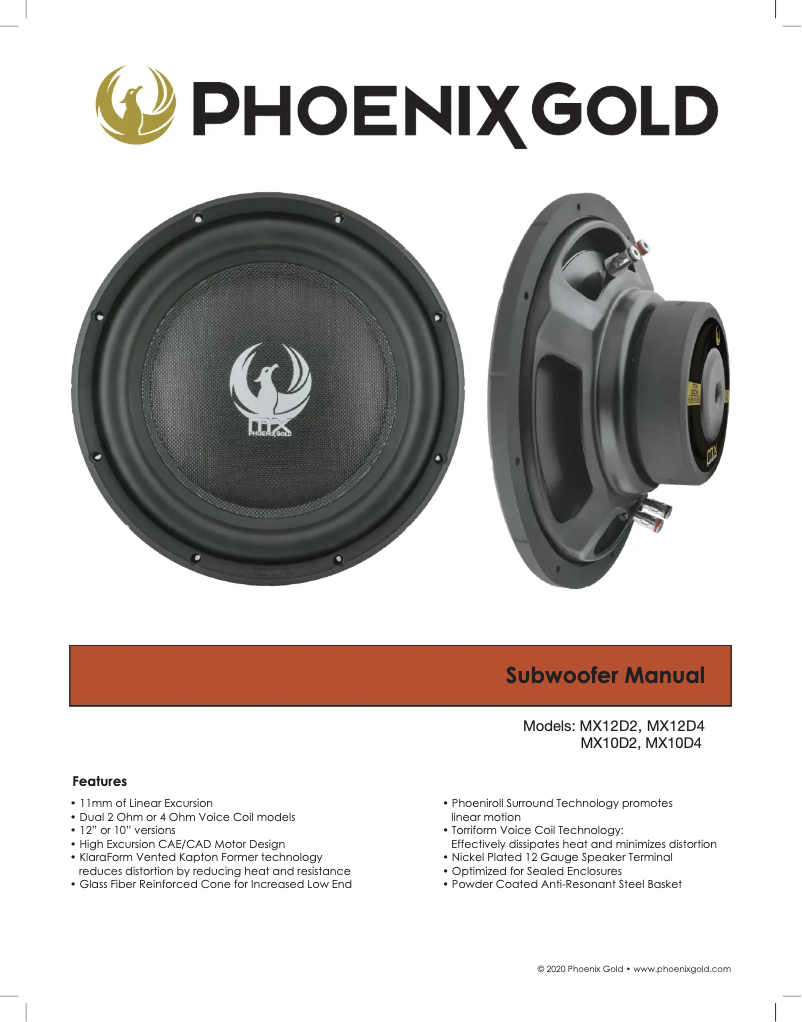 Page n°1 - Manuel utilisateur Phoenix Gold MX12D2