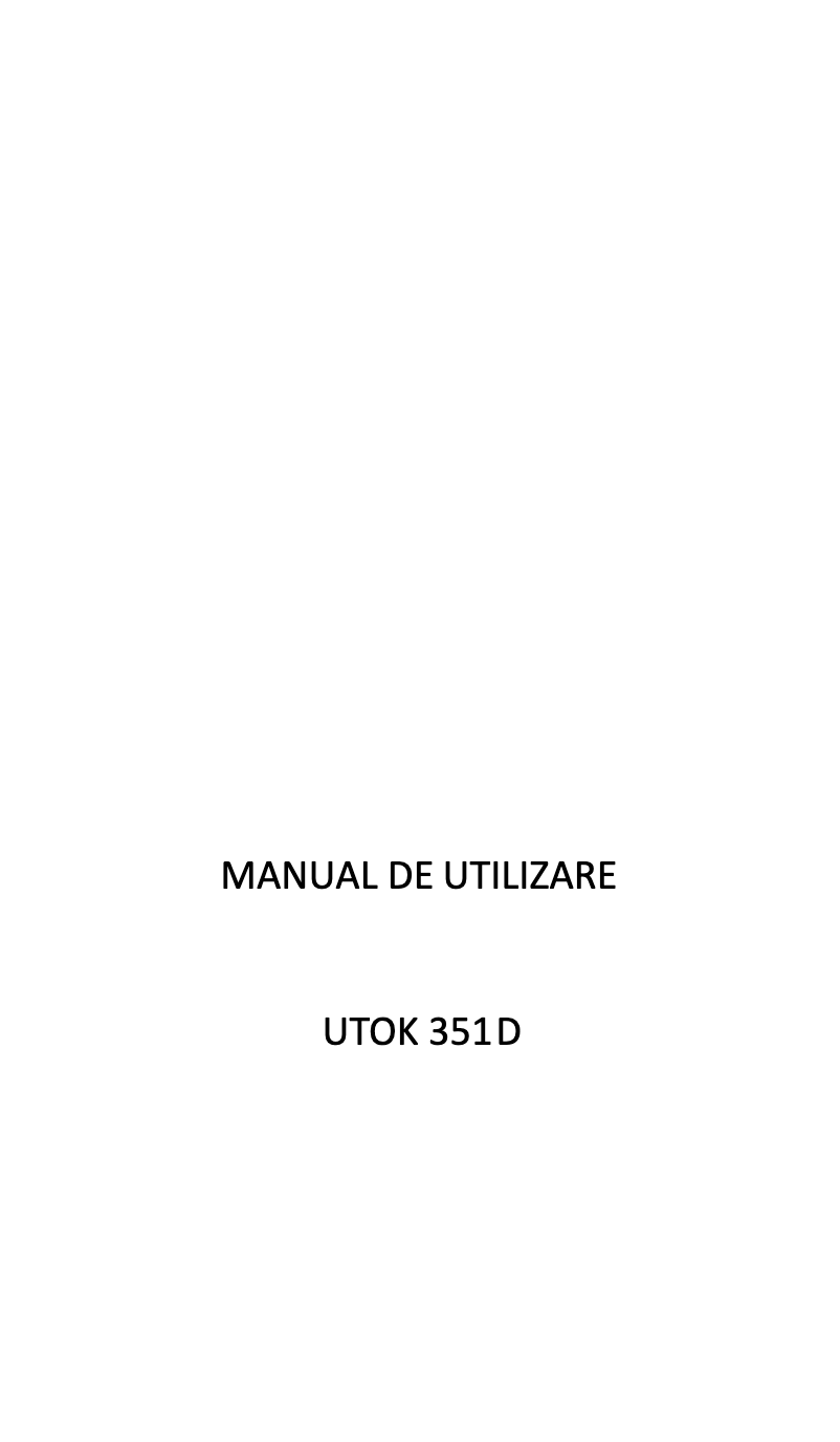Page 1 de la notice Manuel utilisateur UTOK 351D