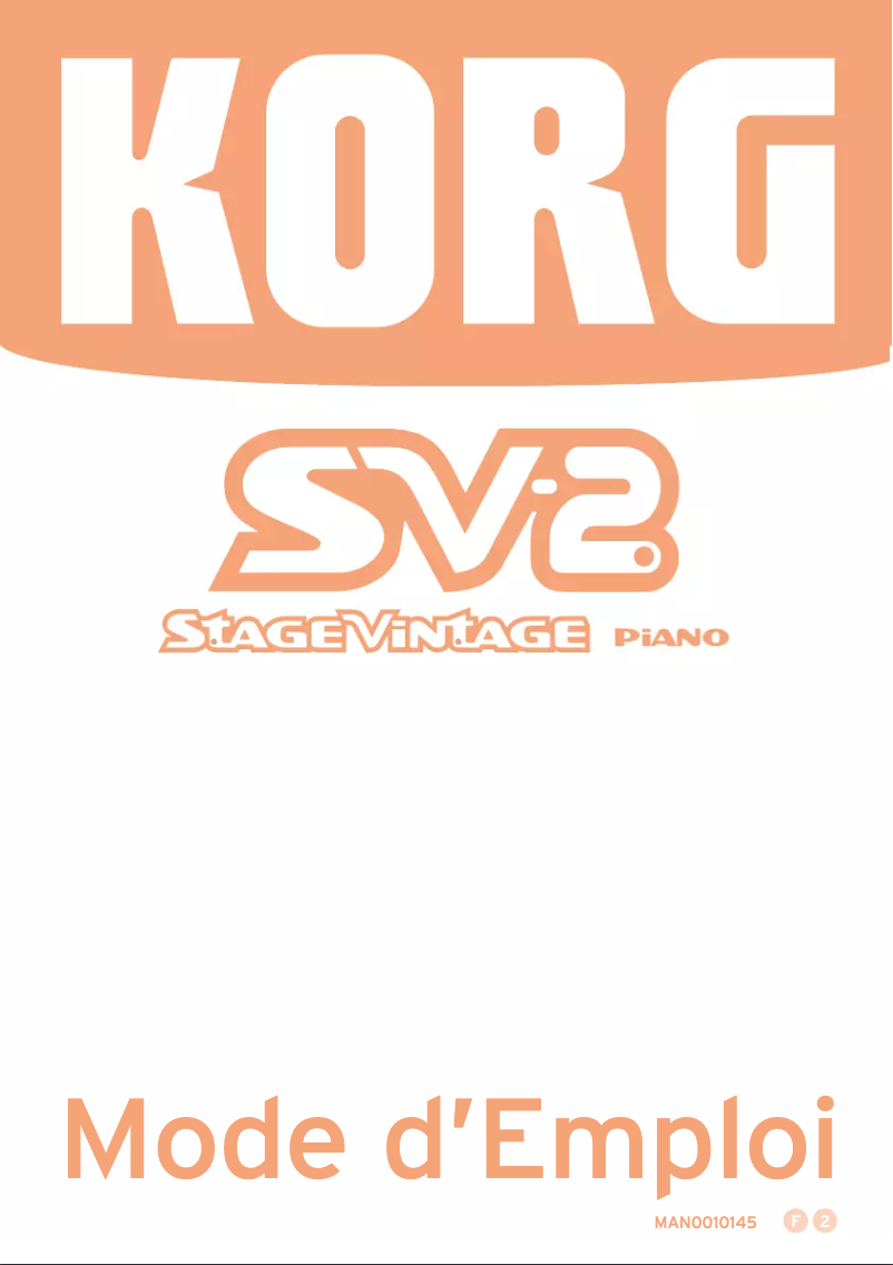Page n°1 - Manuel utilisateur Korg Stage Vintage SV-2