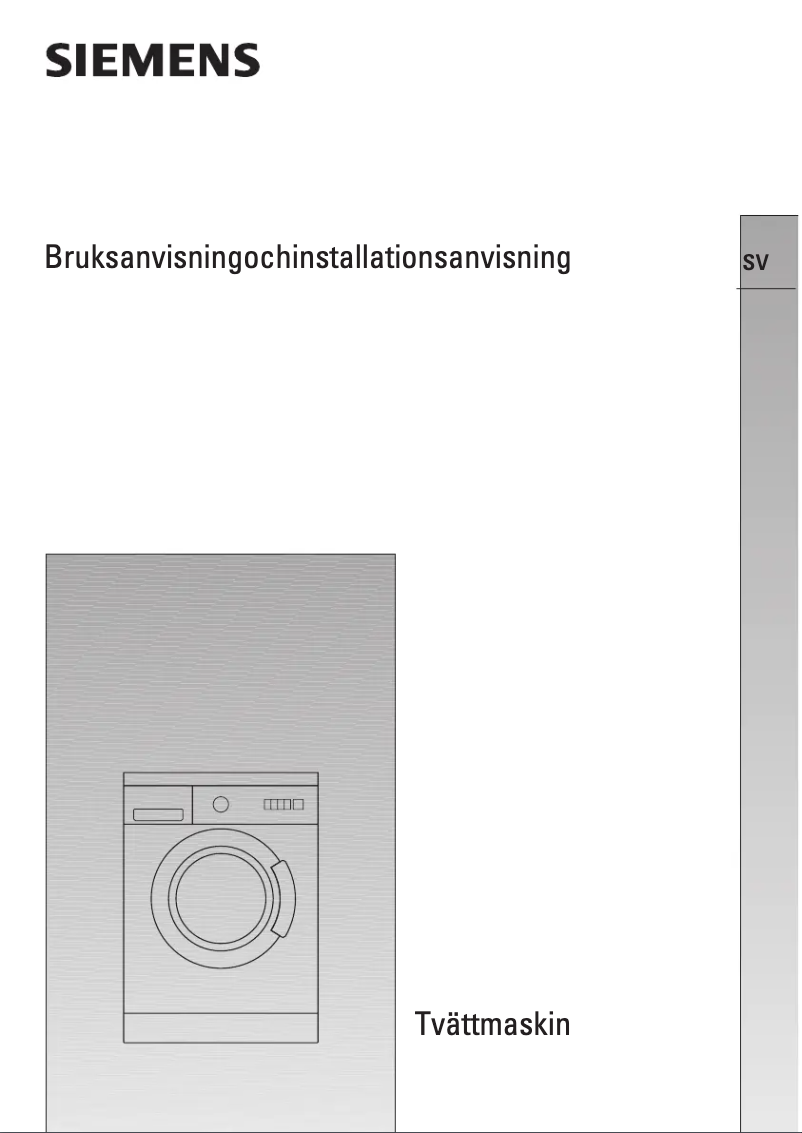 Page n°1 - Manuel utilisateur Siemens WXLP1450NN