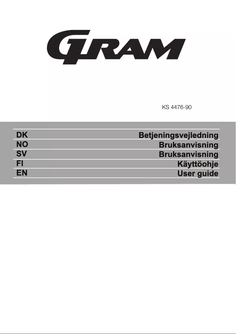 Page n°1 - Manuel utilisateur Gram KS 4476-90