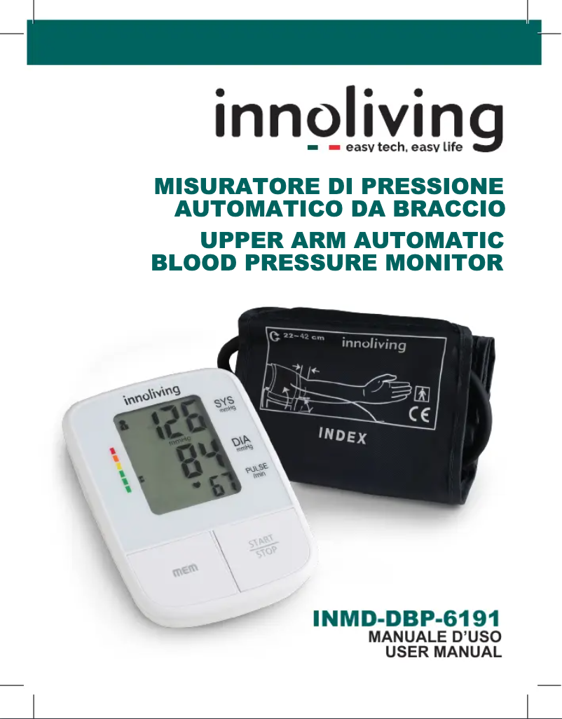 Page n°1 - Manuel utilisateur Innoliving INMD-DBP-6191