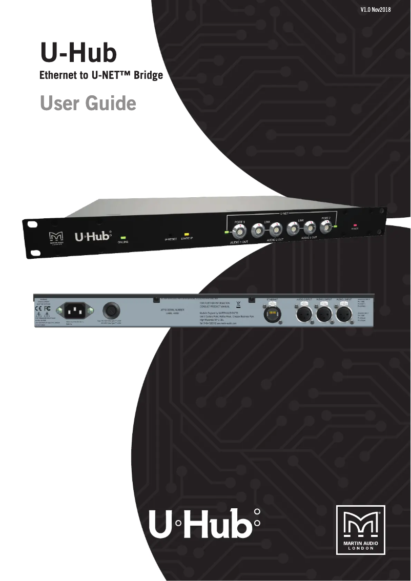 Page n°1 - Manuel utilisateur Martin Audio U-Hub