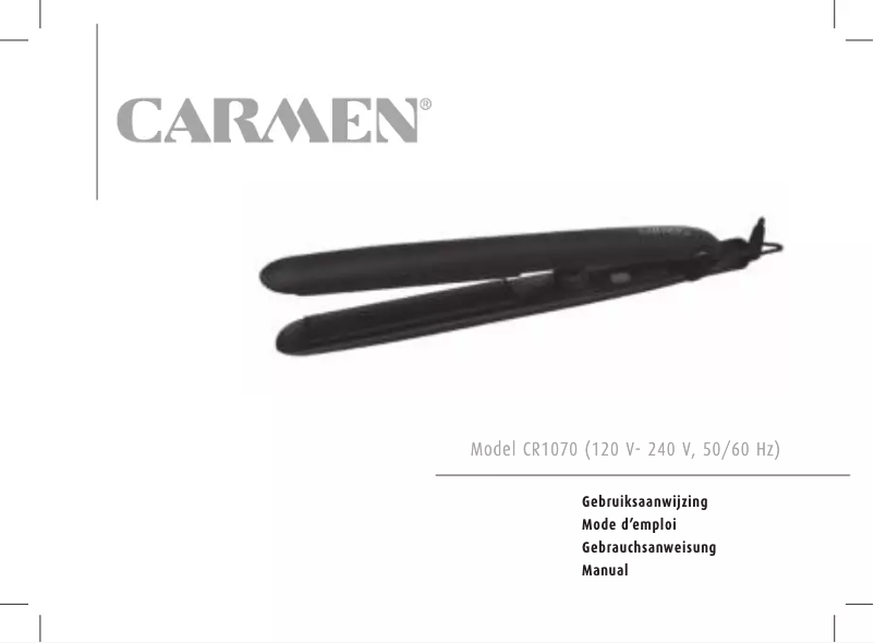 Page 1 of the manual User Manual Carmen Smooth & Shine CR1070