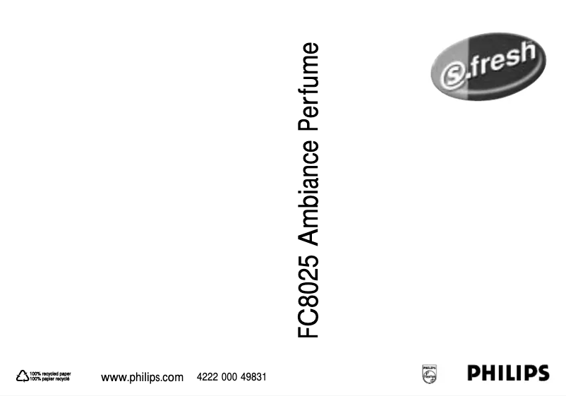 First page image of the manual for S-fresh FC8025