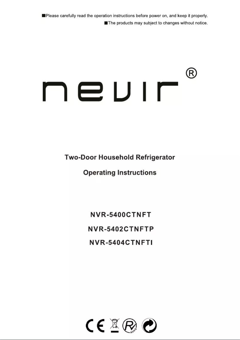 Page n°1 - Manuel utilisateur Nevir NVR-5400CTNFT