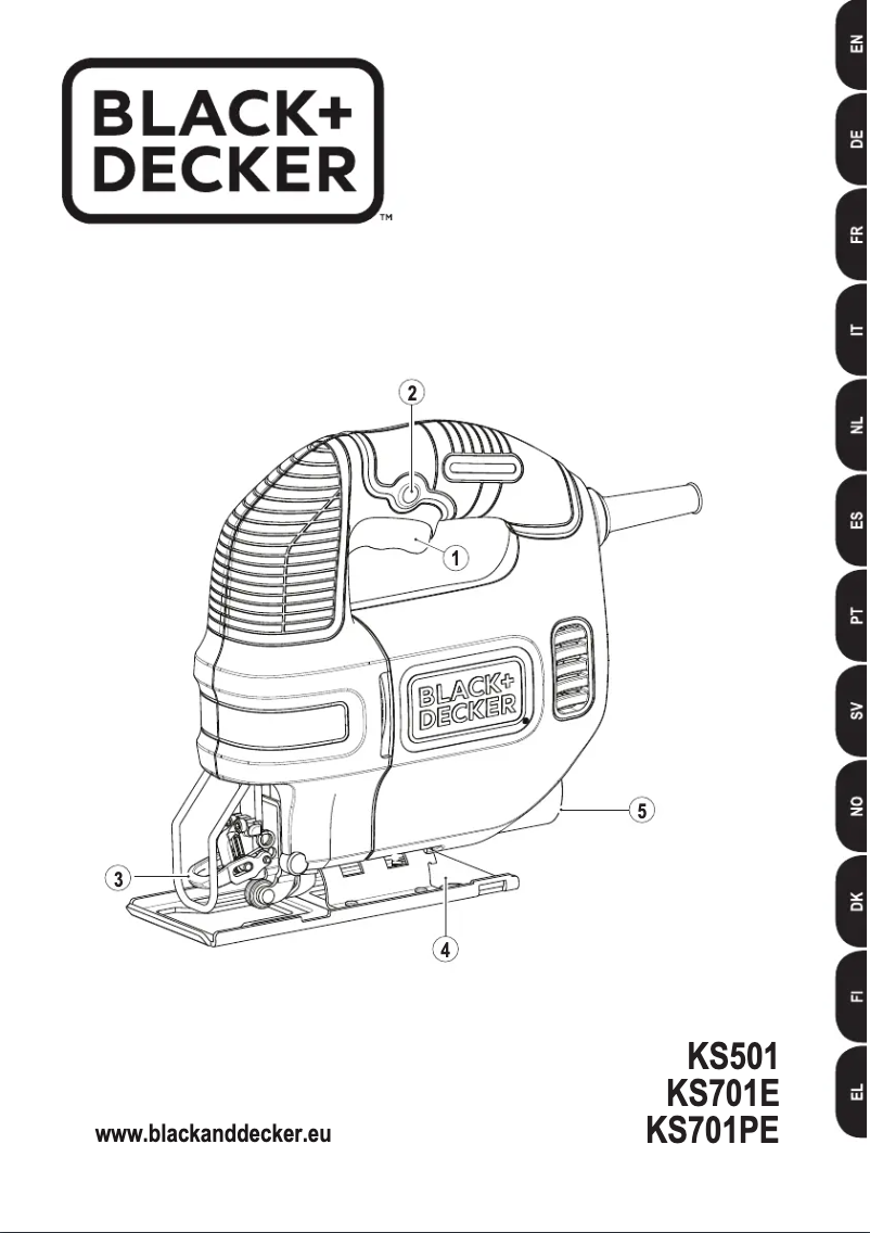 Page 1 de la notice Manuel utilisateur Black & Decker KS701PEK
