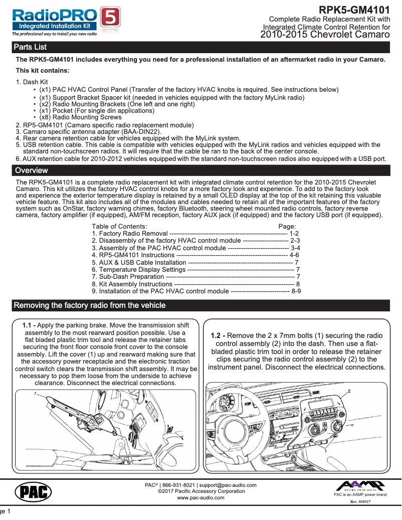 Página 1 del manual Manual de usuario PAC RPK5-GM4101