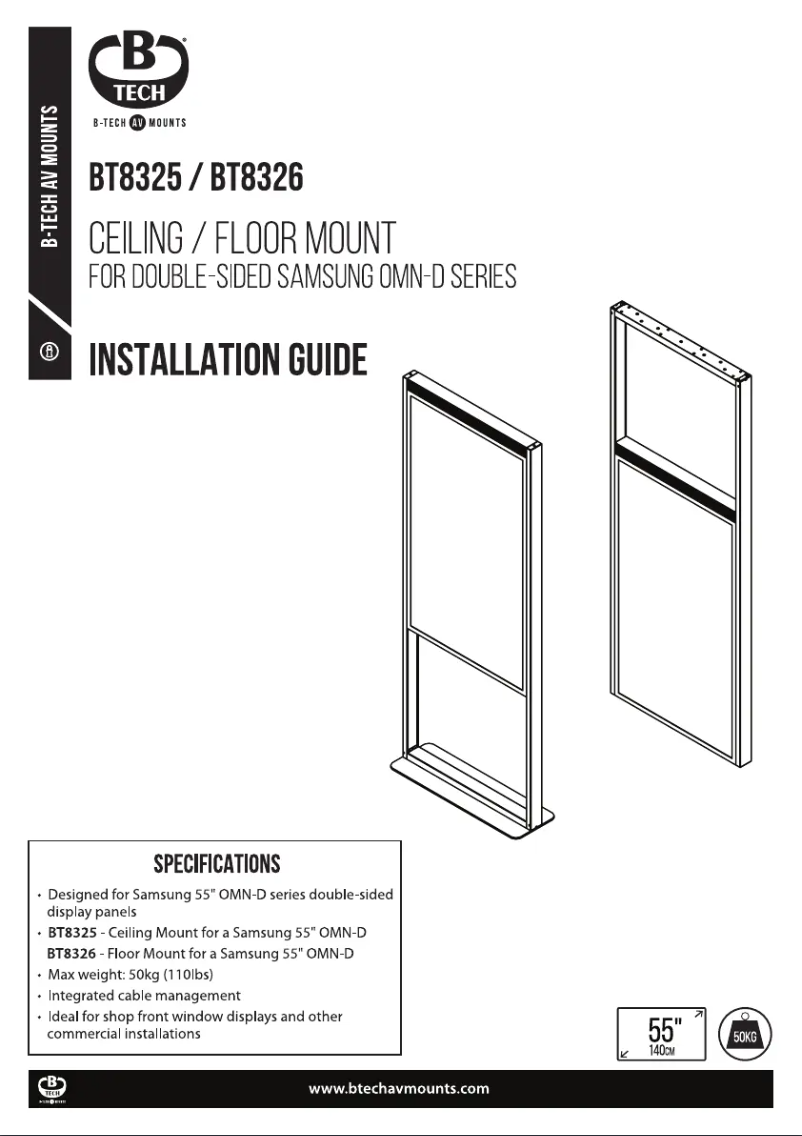 Page 1 de la notice Manuel utilisateur B-Tech BT8326