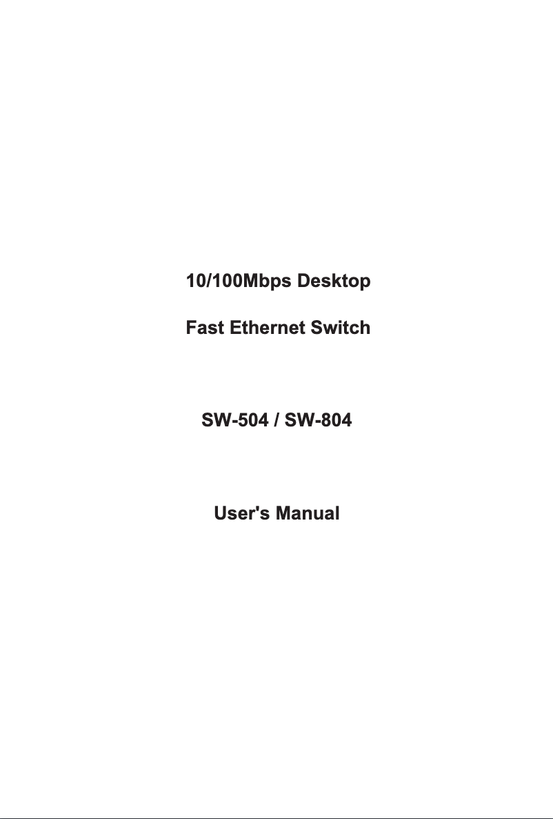 Page 1 de la notice Manuel utilisateur Planet SW-504