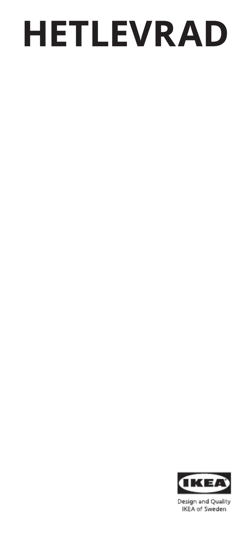 Image de la première page du manuel de l'appareil HETLEVRAD 305.210.51