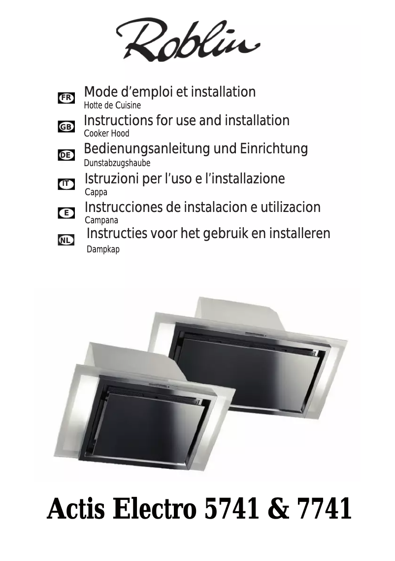 Image de la première page du manuel de l'appareil Actis Electro 7741