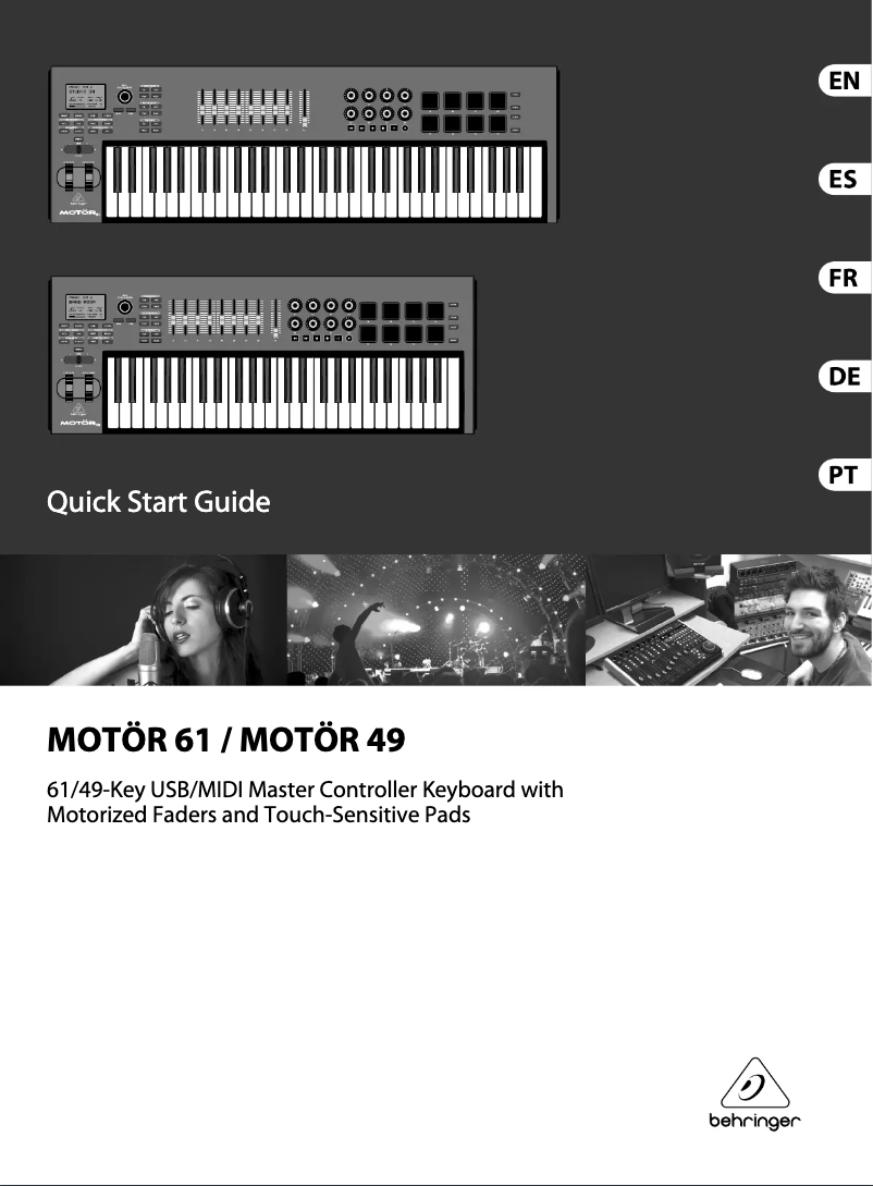 Page 1 of the manual User Manual Behringer MOTÖR 49