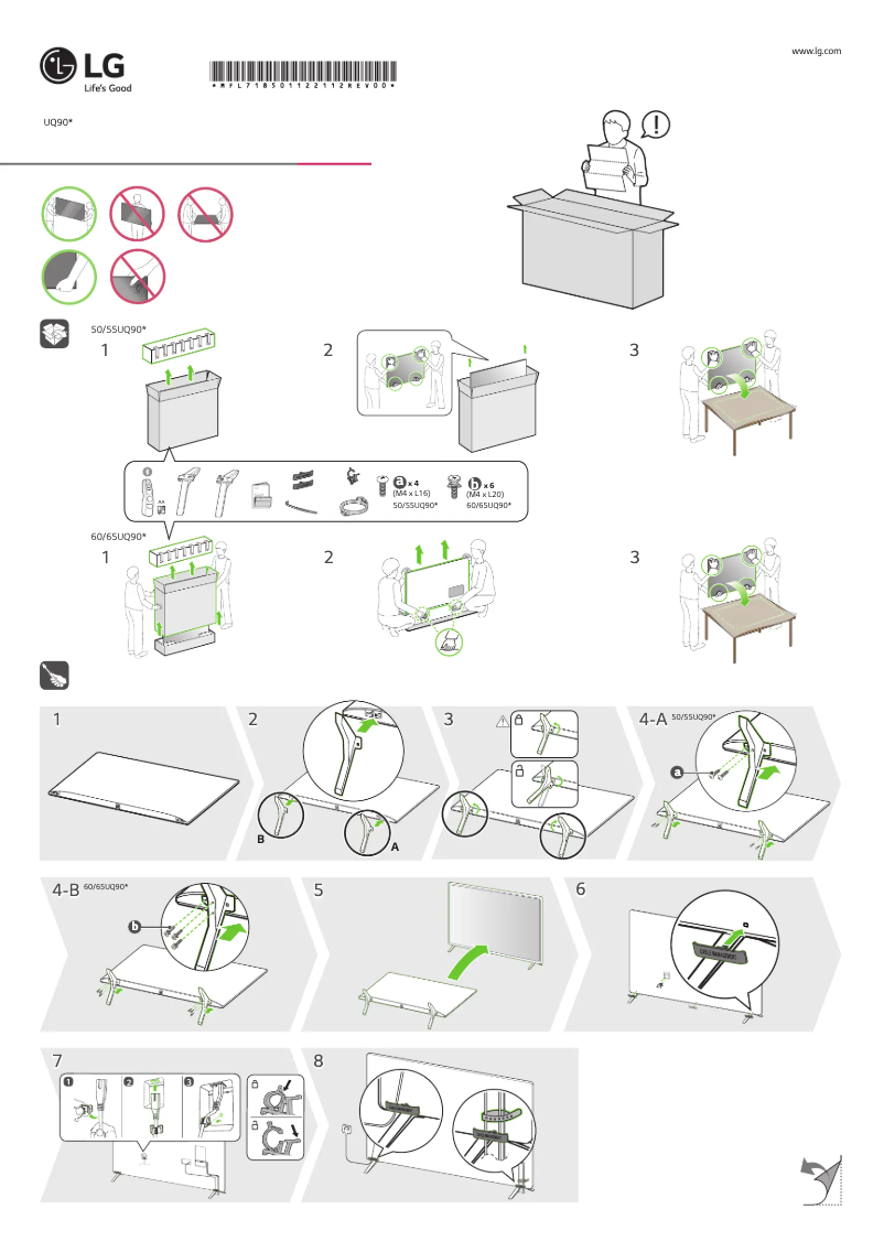 Página 1 del manual Manual de usuario LG 55UQ9000PSD
