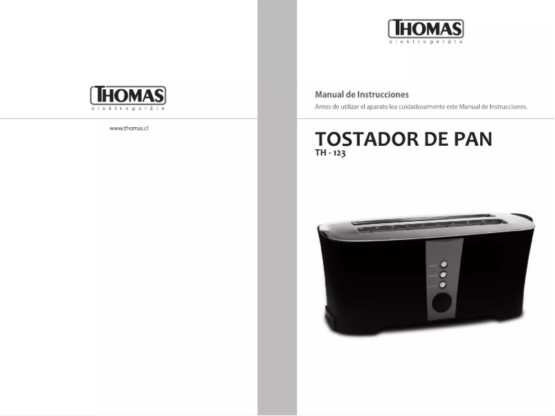 Page 1 de la notice Manuel utilisateur Thomas TH-123