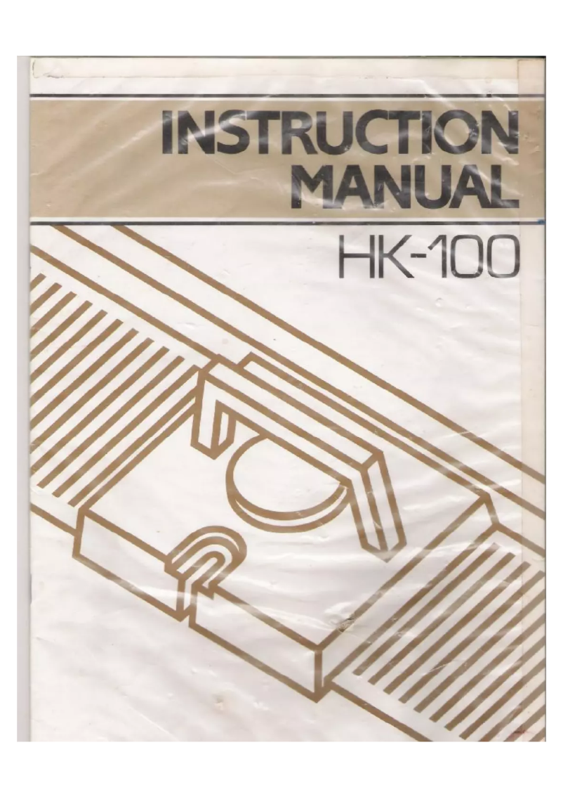 Page n°1 - Manuel utilisateur Silver Reed HK-100