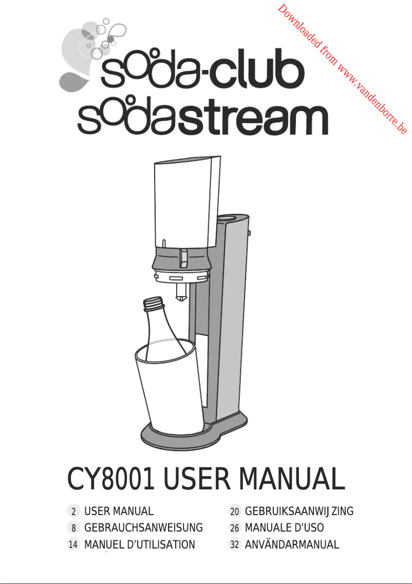 Page 1 de la notice Manuel utilisateur SodaStream Crystal