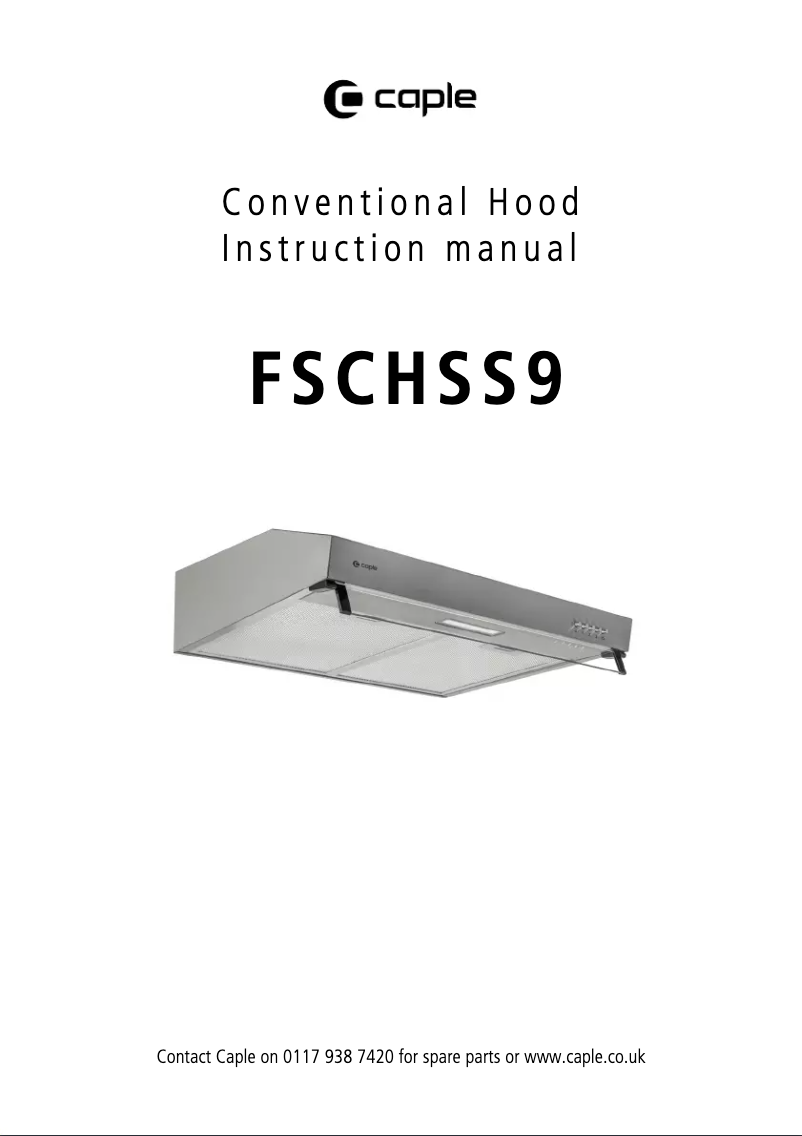 Page n°1 - Manuel utilisateur Caple FSCHSS9