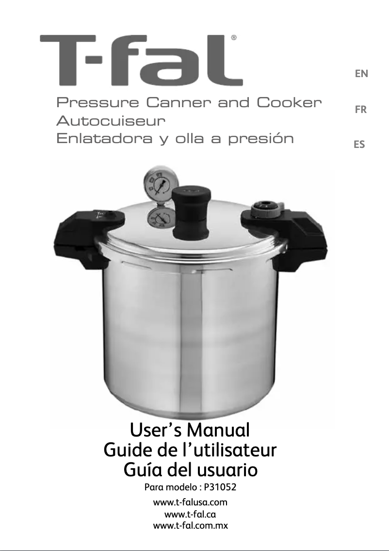Page 1 de la notice Manuel utilisateur Tefal P31052