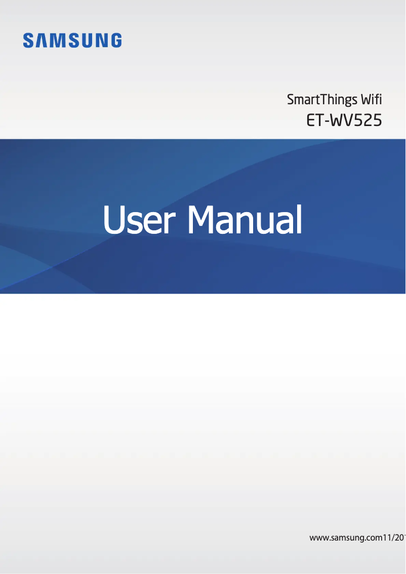 Page 1 de la notice Manuel utilisateur Samsung SmartThings Wifi ET-WV525