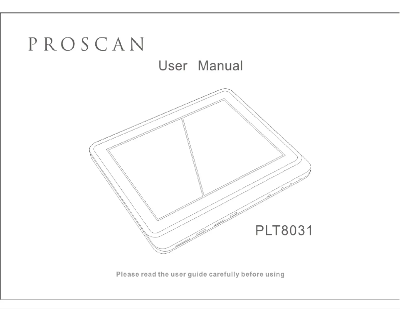Page 1 de la notice Manuel utilisateur Proscan PLT8031